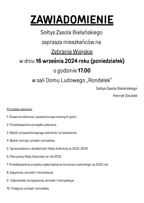 Zebranie Wiejskie