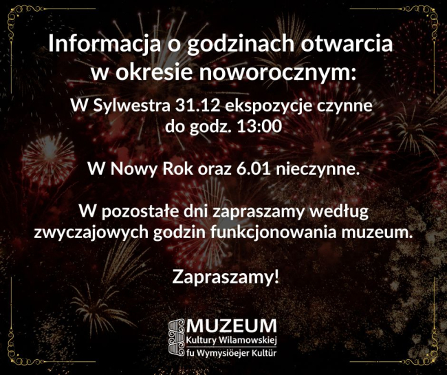 Funkcjonowanie w okresie noworocznym