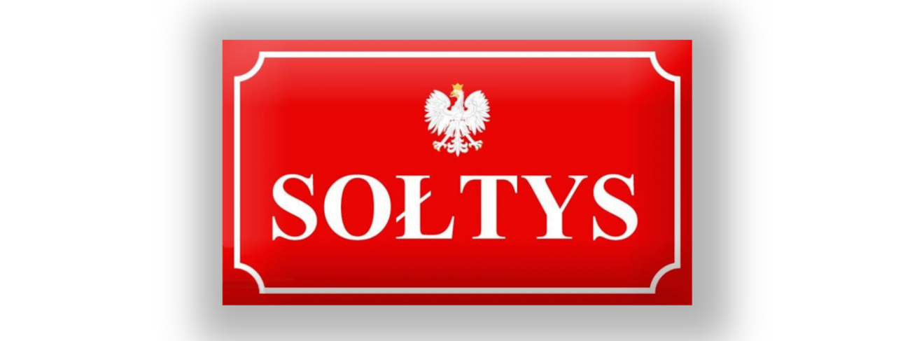 Tabliczka z napisem Sołtys