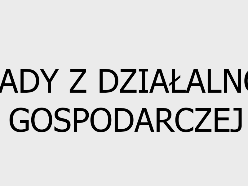ODPADY Z DZIAŁALNOŚCI GOSPODARCZEJ 